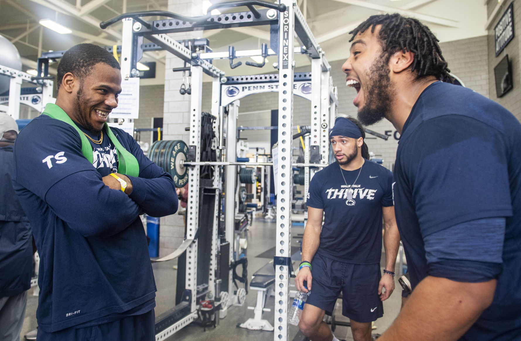 Football strength and conditioning, Micah Parsons (11), Des Holmes (75)